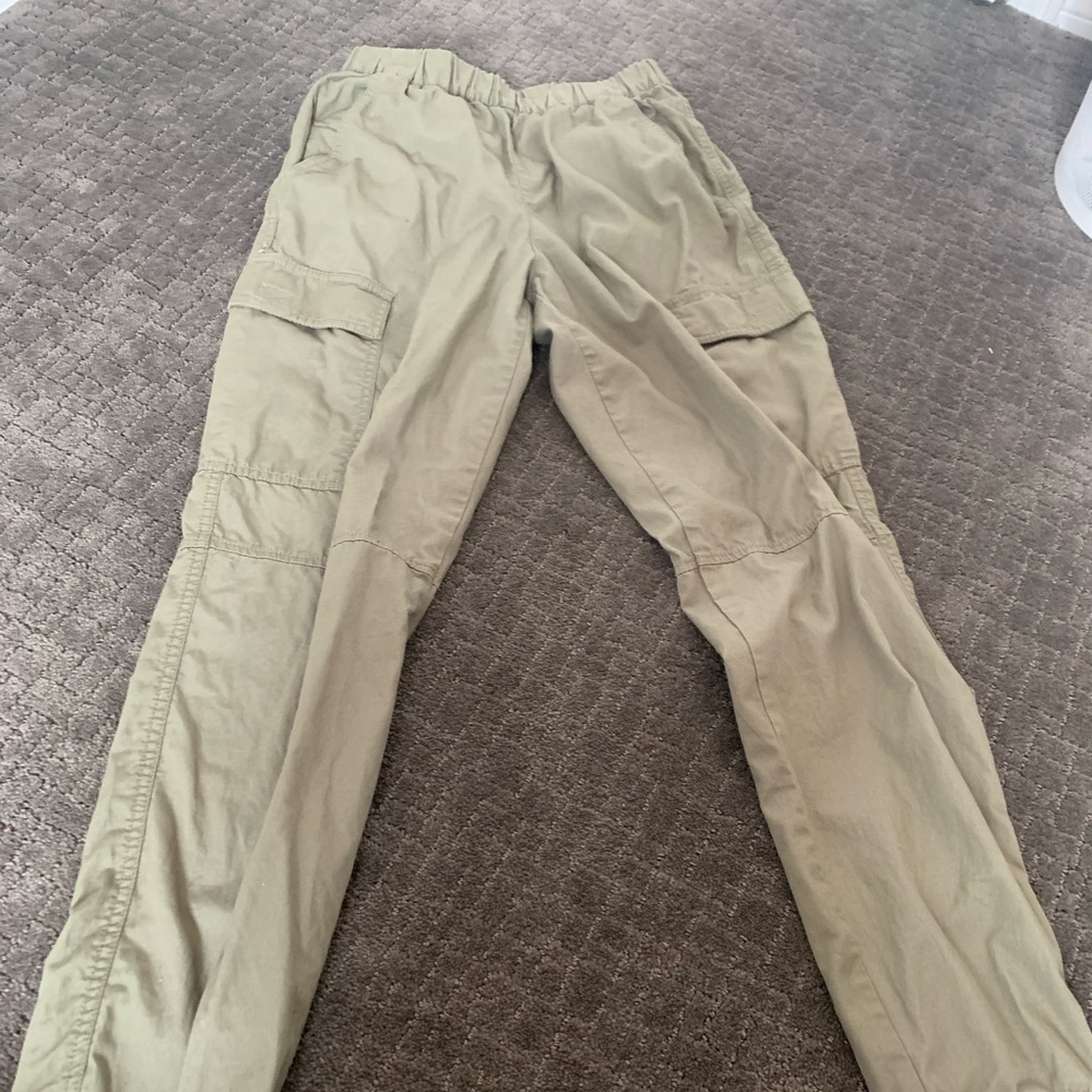 Green kids cargo pants